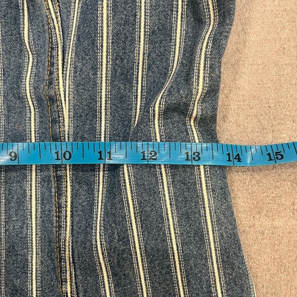 [Sz5/US:XS]DK Fish Spaghetti Striped Blue and White Maxi Denim Dress - Picture 6 of 9